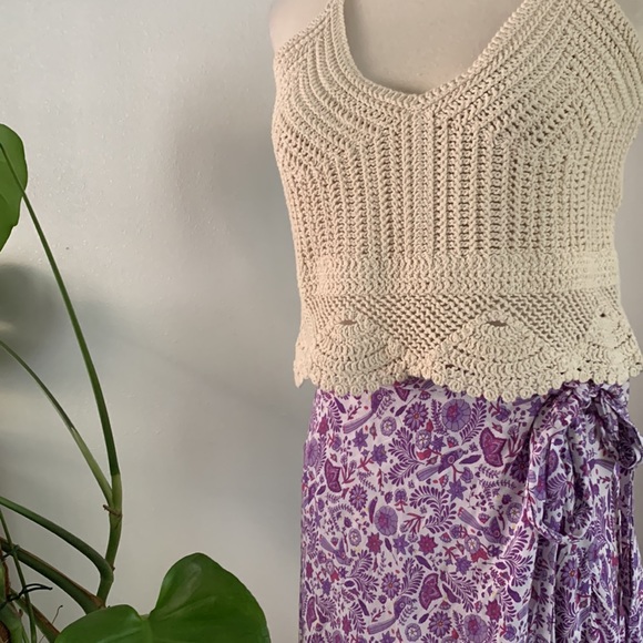 House of Skye purple boho wrap skirt - Picture 3 of 6